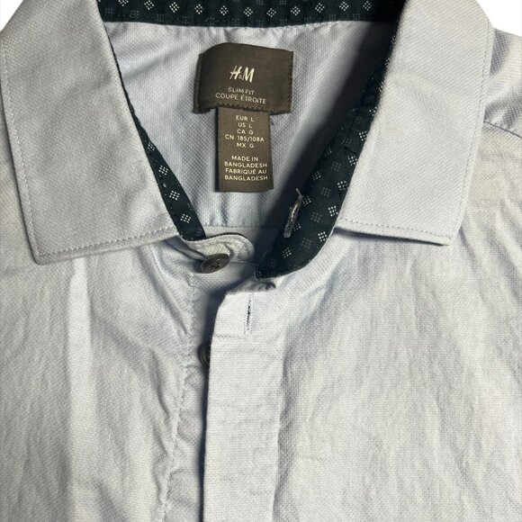 H&M Men's Button Shirt- Size L - EUC- See pics for dimensions - Picture 2 of 5